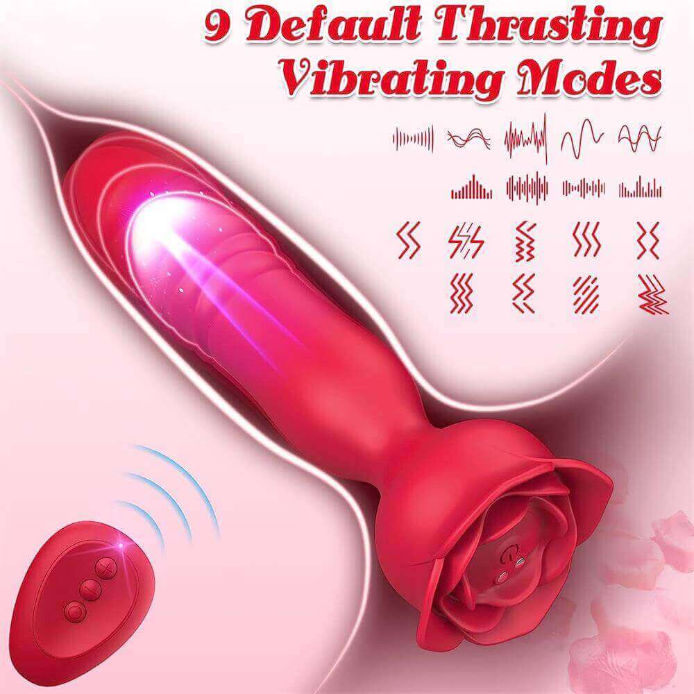 Rose Toy App-Controlled  Thrusting Anal Vibrator - Image 3