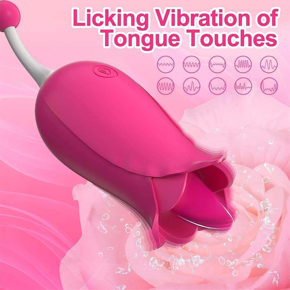 Flower Clit Vibrator and Tongue Licker with G Spot Stimulator - Image 4