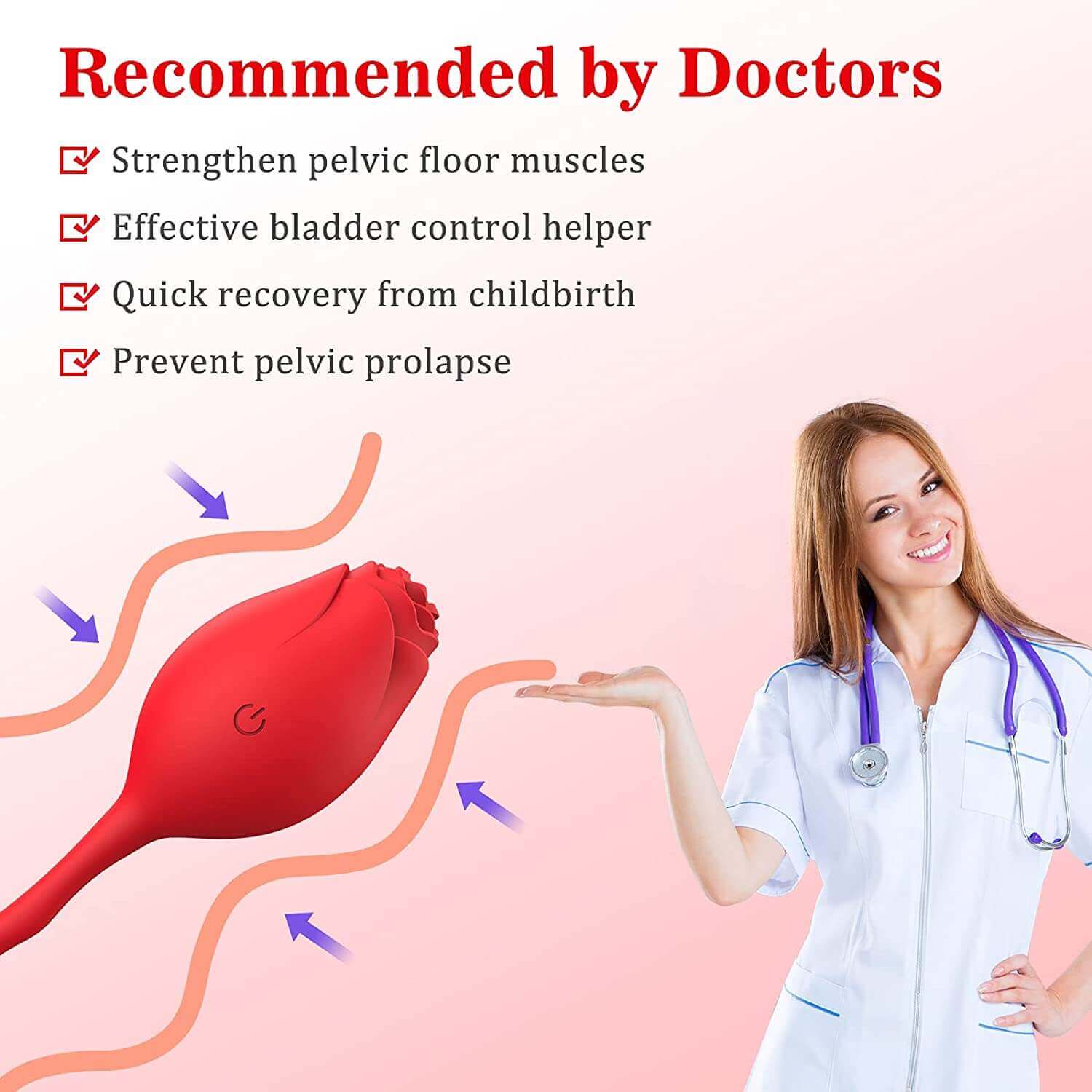 Rose Bullet Toy - Vibrating Egg for Women - Image 4