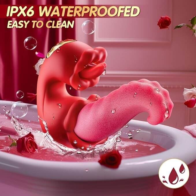 Rose Toy Sex Toys Tongue Vibrator for Women – 10 Licking Clitoral - Image 16