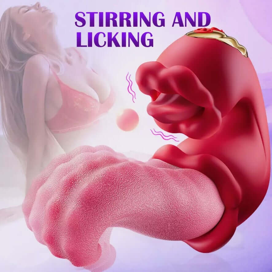 Rose Toy Sex Toys Tongue Vibrator for Women – 10 Licking Clitoral - Image 18