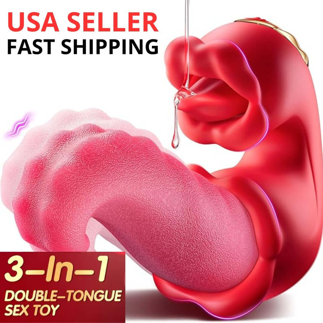 Rose Toy Sex Toys Tongue Vibrator for Women – 10 Licking Clitoral - Image 3