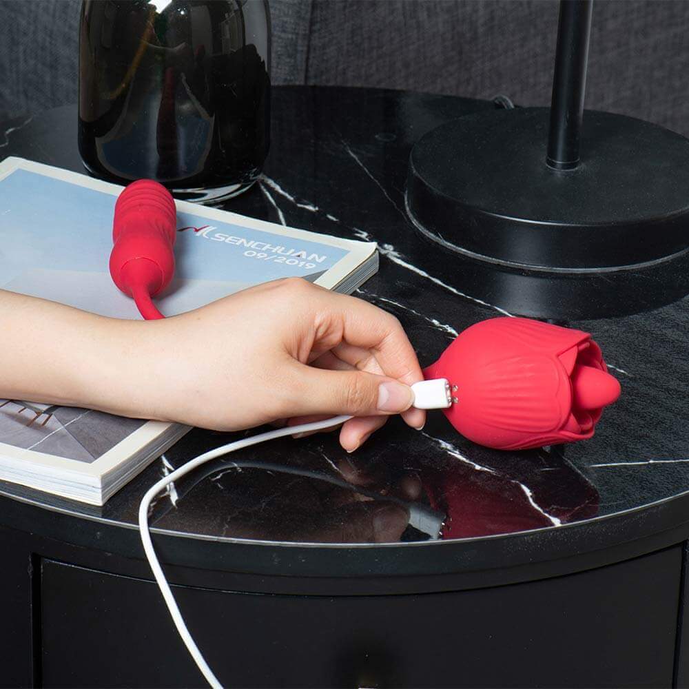 Rose Toy Tongue Licking with Vibrating Butt Plug - Image 5